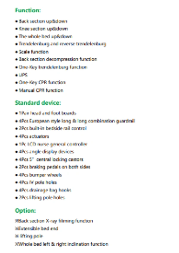 Vin Win Multi Function Electric Weighting Care ICU Bed